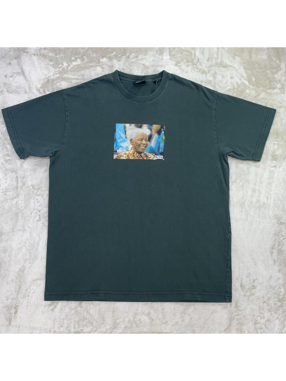 Kith x Mandela Day 2021 ‘Learn To Love’ Tee Dark Green Men’s Size L - Excellent